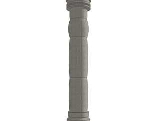 现代石柱su模型