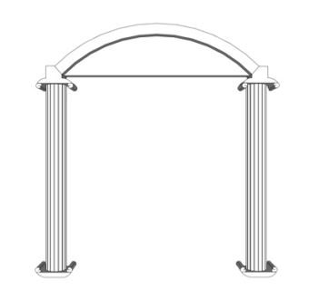 欧式金属拱门su模型