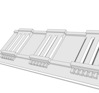 现代金属固定件su模型