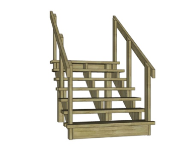 北欧楼梯su模型