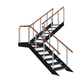 现代楼梯su模型