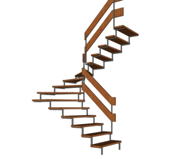 现代楼梯su模型