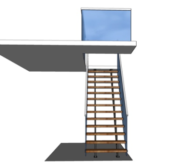 现代楼梯su模型