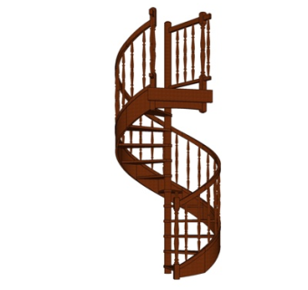 欧式楼梯su模型