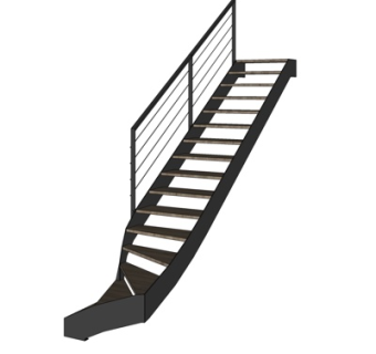 现代楼梯su模型