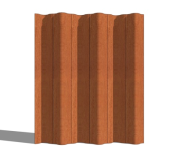 现代围栏su模型