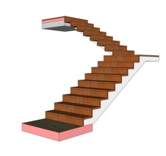 简欧楼梯su模型