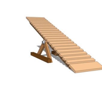 现代跷跷板su模型