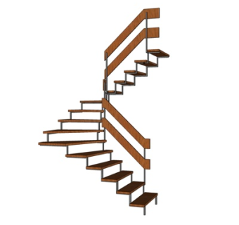 北欧楼梯su模型