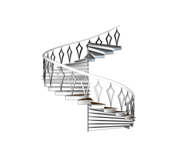 简欧楼梯su模型