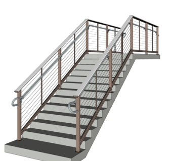 现代楼梯su模型