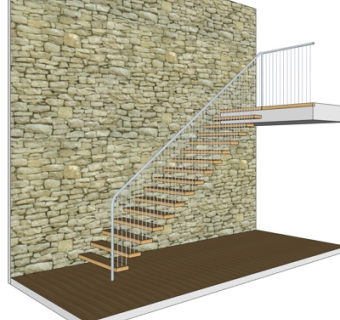 北欧楼梯su模型