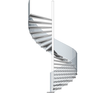 现代旋转楼梯su模型