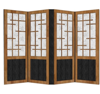 中式屏风su模型