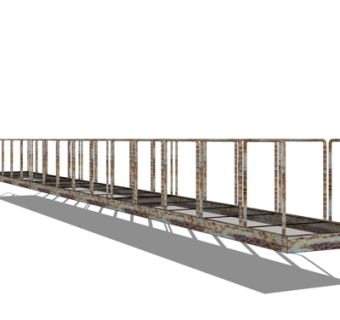 工业风铁桥su模型