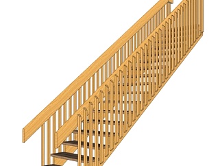 北欧楼梯su模型