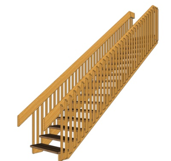 北欧楼梯su模型