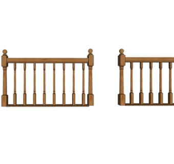 简欧栏杆su模型