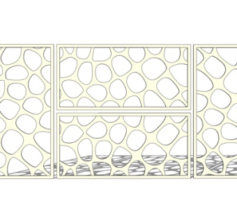 现代屏风su模型