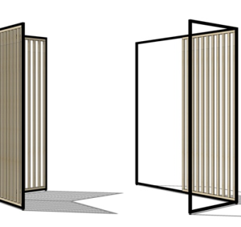 现代屏风su模型