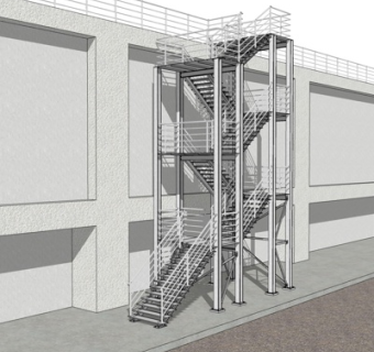 现代楼梯su模型