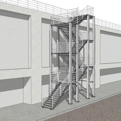 现代楼梯su模型