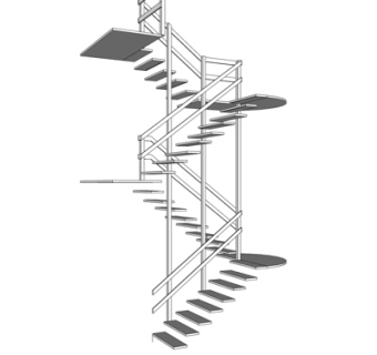 现代楼梯su模型