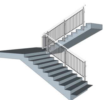 现代楼梯su模型