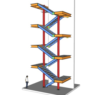 现代楼梯su模型
