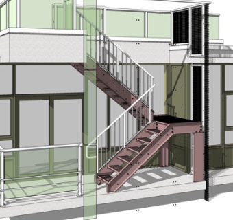 现代楼梯su模型