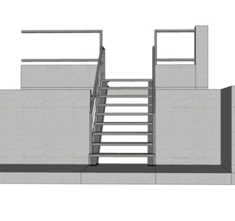 现代楼梯su模型