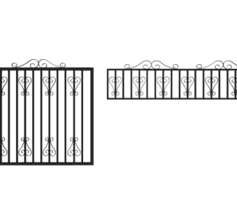 简欧栏杆su模型