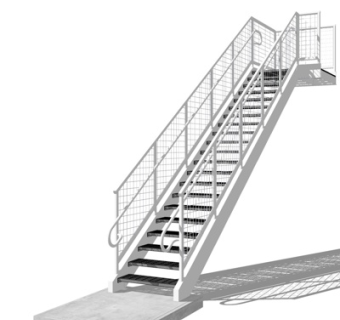 现代楼梯su模型