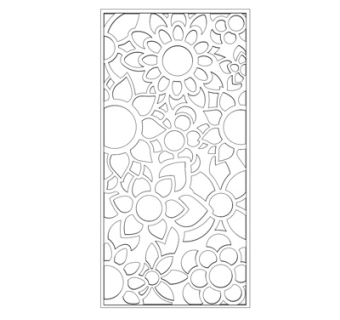 简欧屏风su模型