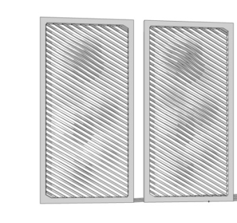 现代屏风su模型