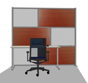 现代办公隔断su模型