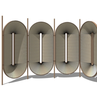 现代屏风su模型