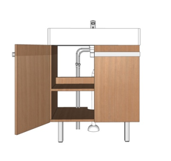 现代洗手盆su模型