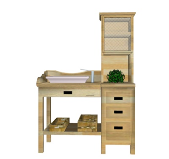 北欧洗手盆su模型