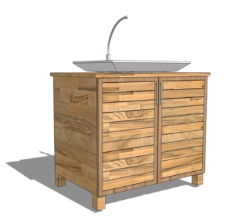 北欧洗手盆su模型