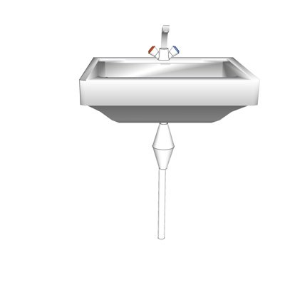 现代洗手盆su模型