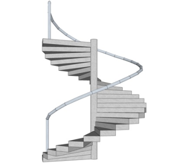 现代楼梯护栏su模型