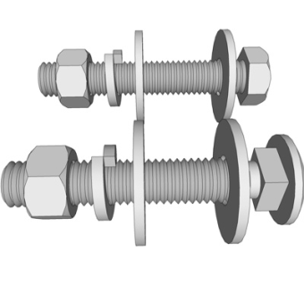 现代螺丝组合su模型