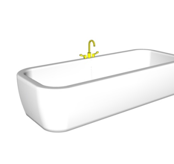 现代陶瓷洗手盆su模型