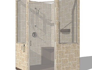 现代玻璃<em>淋浴房</em>su模型