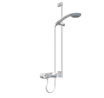 现代不锈钢花洒su模型