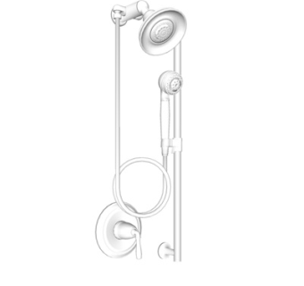 现代不锈钢花洒su模型