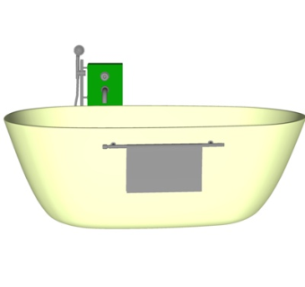 现代铁艺洗手盆su模型