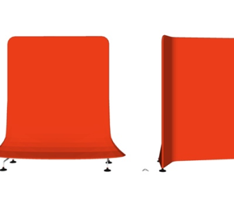 后现代布艺屏风su模型