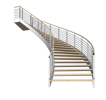 现代楼梯护栏su模型